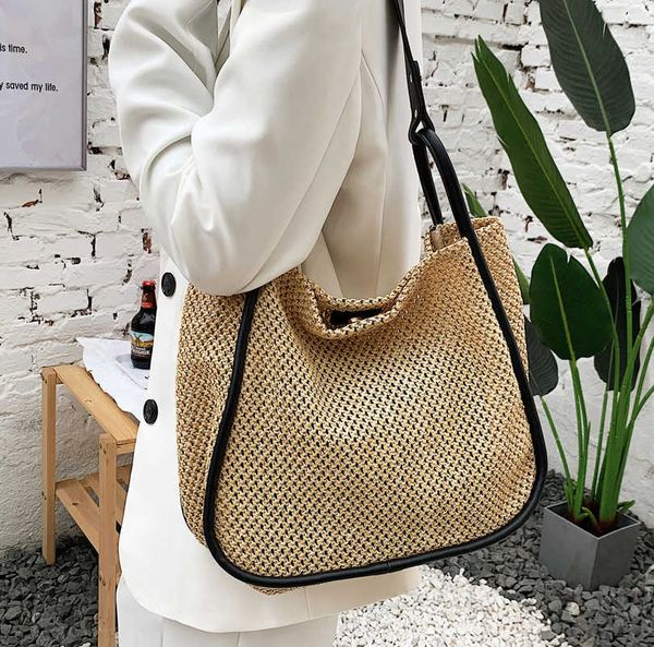 summer straw woven bag for women with large capacity new fashion niche woven shoulder bag with advanced texture tote bag
summer straw woven bag for women with large capacity new fashion niche woven shoulder bag with advanced texture tote bag