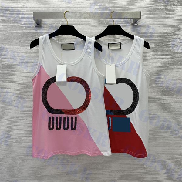 designer tanks womens t shirt letter sequin tank fashion sleeveless tees woman clothing, Black;white
designer tanks womens t shirt letter sequin tank fashion sleeveless tees woman clothing, Black;white