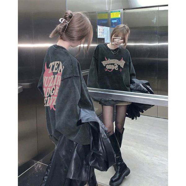 womens hoodies sweatshirts round neck little devil y2kstreetwear student vintage hoodie washed to make old style minority oversize clothing, Black
womens hoodies sweatshirts round neck little devil y2kstreetwear student vintage hoodie washed to make old style minority oversize clothing, Black