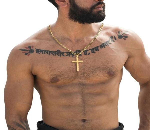 simple fashion cross chain necklace for women men luxury goldplated stainless steel pendant necklaces jewelry gift7598206, Silver 
simple fashion cross chain necklace for women men luxury goldplated stainless steel pendant necklaces jewelry gift7598206, Silver