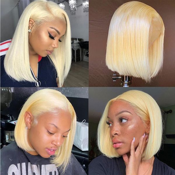 new product blonde 613 short bob wigs 13x4 hd lace front human hair wig indian straight human hair bob wig transparent 613 wig, Black;brown
new product blonde 613 short bob wigs 13x4 hd lace front human hair wig indian straight human hair bob wig transparent 613 wig, Black;brown