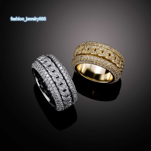 hip hop full diamond cuban ring men's rotable copper set with zirconium fashion exquisite accessories gold o, Silver
hip hop full diamond cuban ring men's rotable copper set with zirconium fashion exquisite accessories gold o, Silver