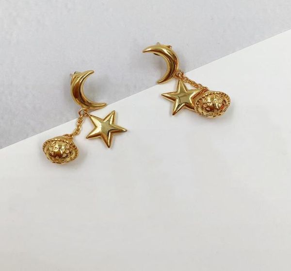 luxury designer gold color stars moon charm dangle drop earrings stud fashion eardrop for women lady bride wedding engagement part6362001, Silver
luxury designer gold color stars moon charm dangle drop earrings stud fashion eardrop for women lady bride wedding engagement part6362001, Silver