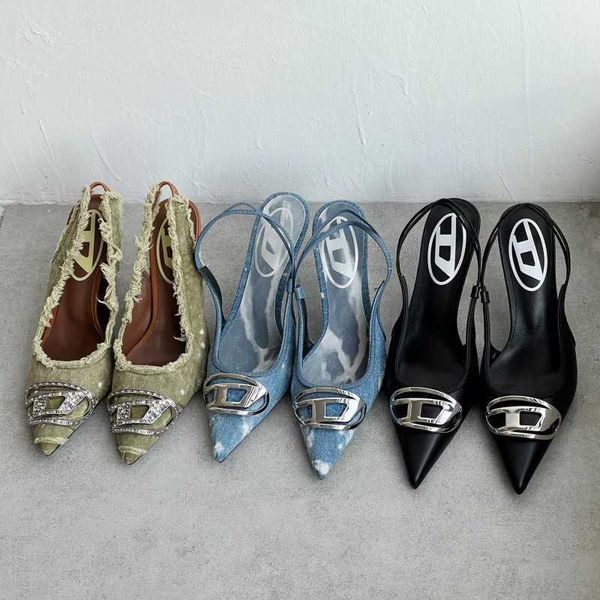23 new distressed denim pointed high heel shoes metal buckle back empty women sandals y2k feng shui wash worn fringe, Black
23 new distressed denim pointed high heel shoes metal buckle back empty women sandals y2k feng shui wash worn fringe, Black