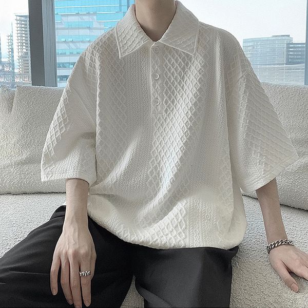 men's polos summer fashion trend men's knitting texture design sense polo shirt loose casual short-sleeved t-shirt m-2xl 230710, White;black
men's polos summer fashion trend men's knitting texture design sense polo shirt loose casual short-sleeved t-shirt m-2xl 230710, White;black