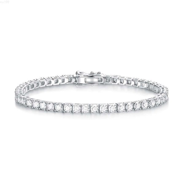 gold jewelry real 14kt gold synthetic diamond moissanite bracelet, Silver