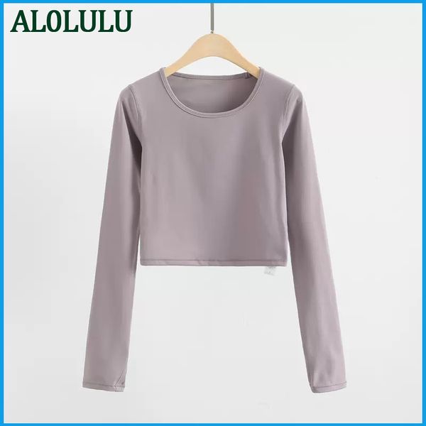 al0lulu yoga clothing long-sleeved women's naked navel sports quick-drying running blouse elastic tight fitness t-shirt
al0lulu yoga clothing long-sleeved women's naked navel sports quick-drying running blouse elastic tight fitness t-shirt