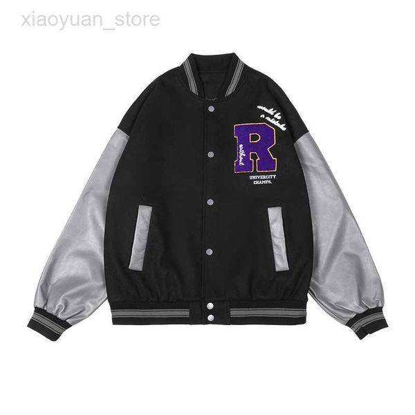 men's jackets american retro style baseball uniform jacket men's leather jacket letter r embroidery women's loose jacket fash, Black;brown
men's jackets american retro style baseball uniform jacket men's leather jacket letter r embroidery women's loose jacket fash, Black;brown