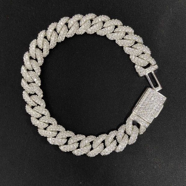 925 sliver white moissanite diamond cuban link chain 10mm width cuban link bracelet for hip pop, Silver
925 sliver white moissanite diamond cuban link chain 10mm width cuban link bracelet for hip pop, Silver