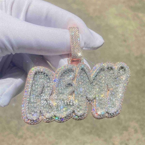 fashion jewelry hip hop style initial letter pendant iced out jewelry full with vvs baguette moissanite initial necklace, Silver
fashion jewelry hip hop style initial letter pendant iced out jewelry full with vvs baguette moissanite initial necklace, Silver