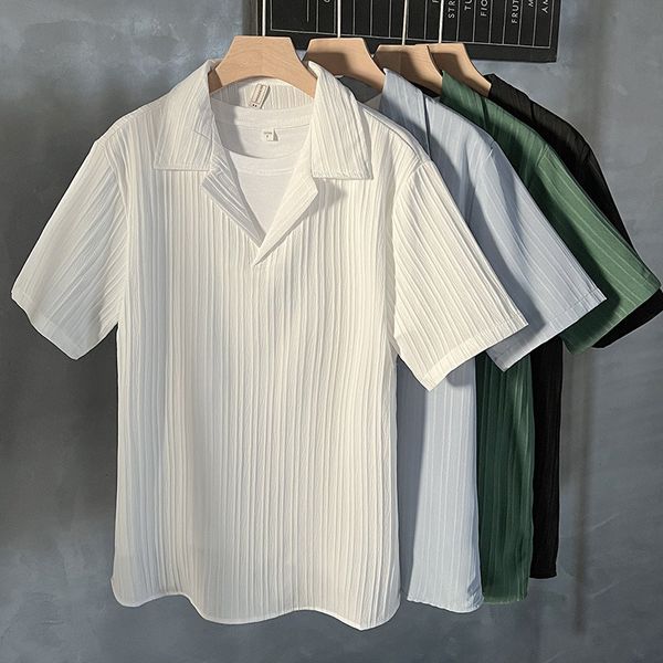mens polos summer polo shirts ice silk short sleeve trendy brand collar korean style loose shirt clothing 230710, White;black
mens polos summer polo shirts ice silk short sleeve trendy brand collar korean style loose shirt clothing 230710, White;black