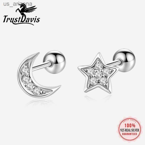 trustdavis real 925 sterling silver earrings fashion moon star cz beads screw stud earring for women wedding fine jewelry da3019 l230620, Golden;silver
trustdavis real 925 sterling silver earrings fashion moon star cz beads screw stud earring for women wedding fine jewelry da3019 l230620, Golden;silver