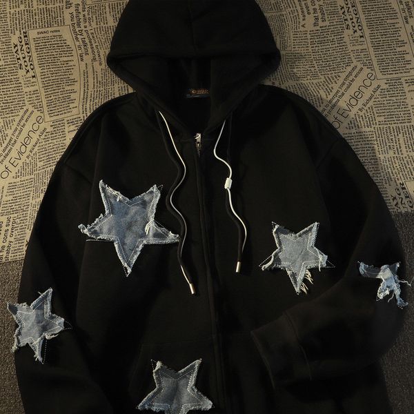 womens hoodies sweatshirts american retro patch star cardigan sweatshirt women trendy ins loose hong kong style chic thin streetwear y2k har, Black
womens hoodies sweatshirts american retro patch star cardigan sweatshirt women trendy ins loose hong kong style chic thin streetwear y2k har, Black