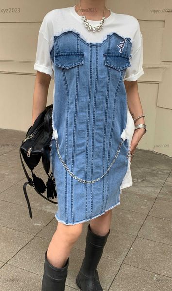 women designer clothing denim skirt splicing design lady dresses double chest pocket decoration short sleeved dress multiple product, Black;gray
women designer clothing denim skirt splicing design lady dresses double chest pocket decoration short sleeved dress multiple product, Black;gray