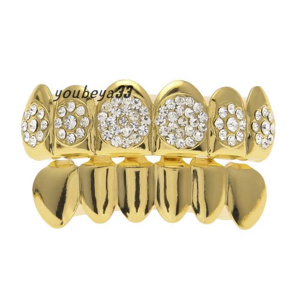 new custom fit gold plated 4 lows iced out hip hop teeth grillz grill for halloween christmas party gift, Black
new custom fit gold plated 4 lows iced out hip hop teeth grillz grill for halloween christmas party gift, Black