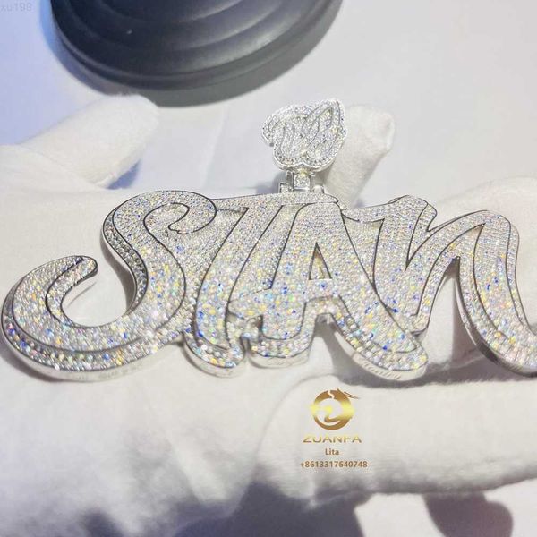 hip hop jewelry bling moissanite diamond personal solid silver man made long custom name iced out pendant
hip hop jewelry bling moissanite diamond personal solid silver man made long custom name iced out pendant