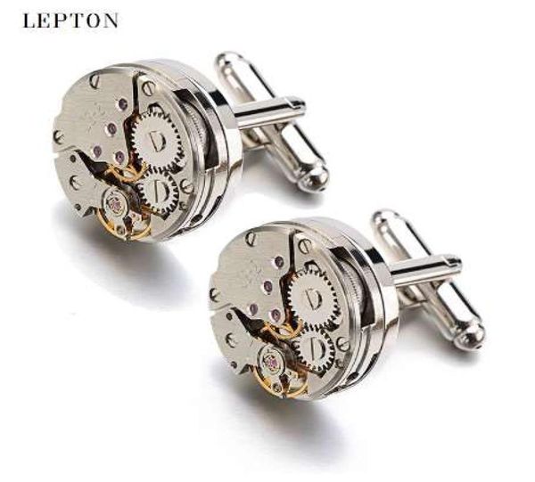 men business watch movement cufflinks of immovable lepton steampunk gear watch mechanism cuff links for mens relojes gemelos1336355, Silver
men business watch movement cufflinks of immovable lepton steampunk gear watch mechanism cuff links for mens relojes gemelos1336355, Silver