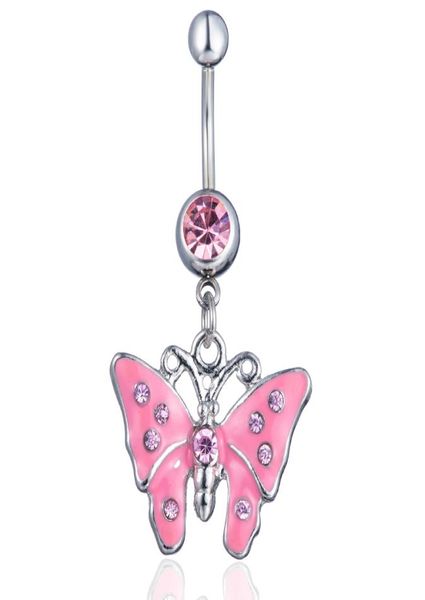 d0235 3 colors pink color nice butterfly style belly ring with piercing body jewlery navel9586919, Silver
d0235 3 colors pink color nice butterfly style belly ring with piercing body jewlery navel9586919, Silver