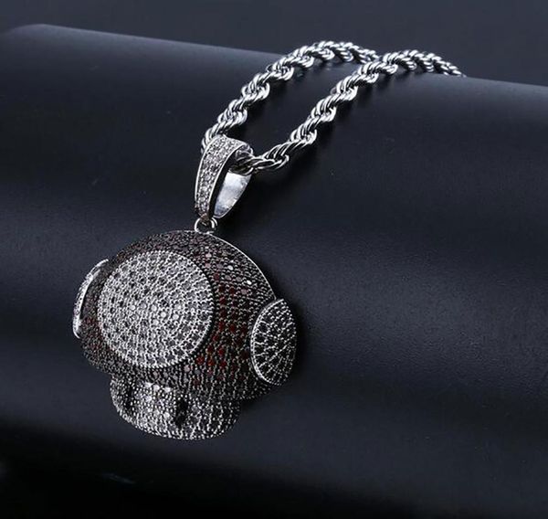 iced out cz bling mushroom pendant necklace mens micro pave cubic zirconia simulated diamonds necklace6858195, Silver
iced out cz bling mushroom pendant necklace mens micro pave cubic zirconia simulated diamonds necklace6858195, Silver
