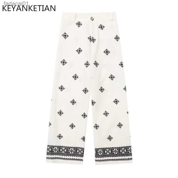 keyanketian women vintage embroidery casual linen wide leg pants female chic high waist zipper pantalone ankle length trousers l230621, Black;white
keyanketian women vintage embroidery casual linen wide leg pants female chic high waist zipper pantalone ankle length trousers l230621, Black;white