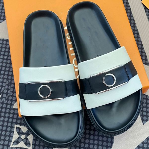 one and a half line slippers, senior designer, women's outerwear, 2023 summer new trendy wear with leather buckle flat bottomed slipper, Black
one and a half line slippers, senior designer, women's outerwear, 2023 summer new trendy wear with leather buckle flat bottomed slipper, Black