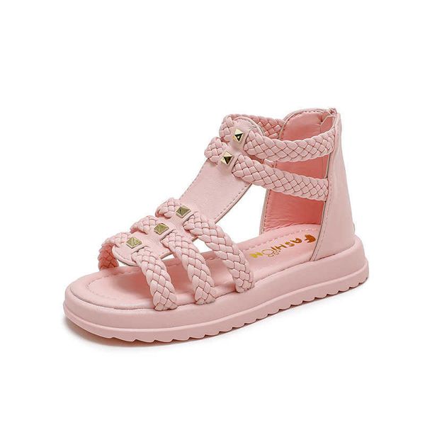 sandals summer girl's sandals braided classic morden kids sliders 26-37 open toe soft leather children flat sandals shoes, Black;red
sandals summer girl's sandals braided classic morden kids sliders 26-37 open toe soft leather children flat sandals shoes, Black;red