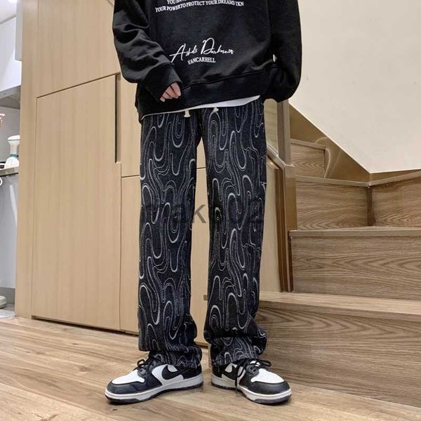 men's jeans streetwear men's baggy straight jeans printed hiphop ins high street wide leg trousers elastic waist fashion trend den, Blue
men's jeans streetwear men's baggy straight jeans printed hiphop ins high street wide leg trousers elastic waist fashion trend den, Blue