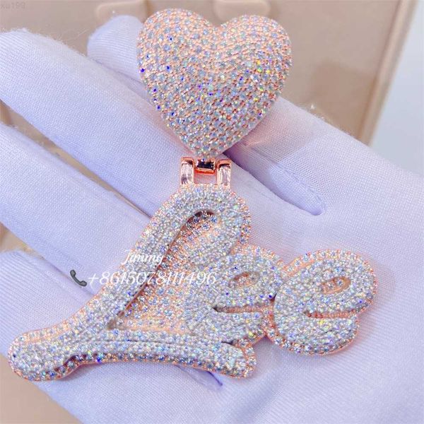 two tone color pass diamond tester buss down iced out jewelry hip hop pendant vvs1 moissanite initials letter pendant necklace, Silver
two tone color pass diamond tester buss down iced out jewelry hip hop pendant vvs1 moissanite initials letter pendant necklace, Silver