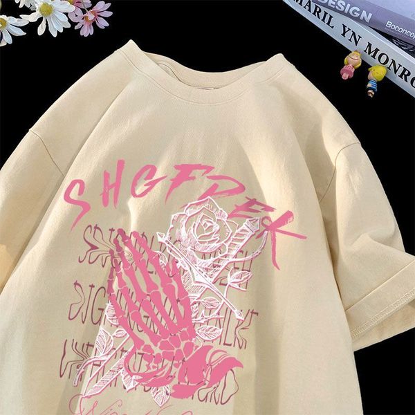 mens tshirts american summer dopamine wear pattern rose tshirt women and men couple high street retro harajuku style halfsleeved 230710, White;black
mens tshirts american summer dopamine wear pattern rose tshirt women and men couple high street retro harajuku style halfsleeved 230710, White;black