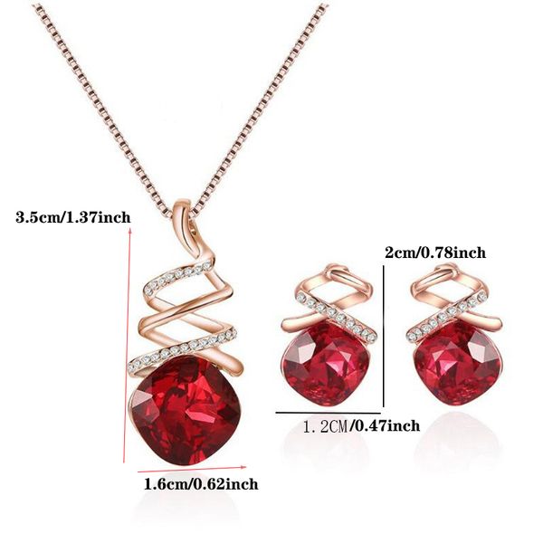 pendant earrings jewelry set bridal necklace earrings copper plated true gold two piece set hollow out spiral crystal gemstone, Silver
pendant earrings jewelry set bridal necklace earrings copper plated true gold two piece set hollow out spiral crystal gemstone, Silver
