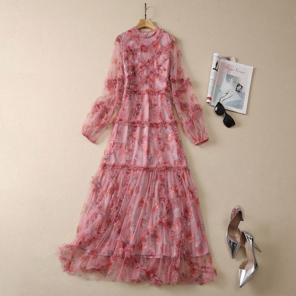 european and american women's dress 2023 summer new style round neck long sleeve pink mesh print fashion pleated dress xxl, Black;gray
european and american women's dress 2023 summer new style round neck long sleeve pink mesh print fashion pleated dress xxl, Black;gray