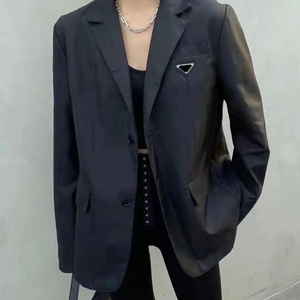 women's designer suit blazer jacket coats clothes spring triangle brand top, White;black
women's designer suit blazer jacket coats clothes spring triangle brand top, White;black