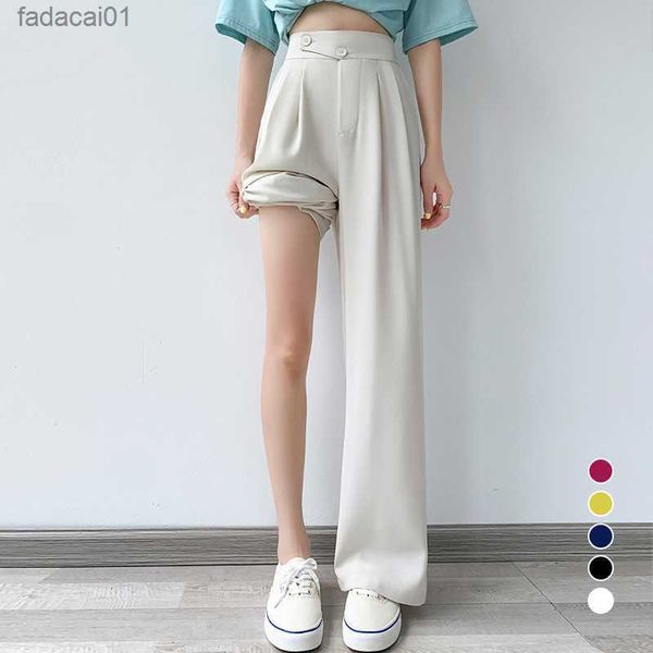 woman suits pant korean style elegant high waist straight summer pants women casual outfits classic white wide pants women l230621, Black;white
woman suits pant korean style elegant high waist straight summer pants women casual outfits classic white wide pants women l230621, Black;white