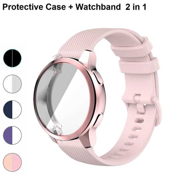 2 in 1 silicone strap band with case for garmin vivoactive 4/4s venu 2/2s 40mm 45mm venu2 plus venu sq accessories, Black;brown
2 in 1 silicone strap band with case for garmin vivoactive 4/4s venu 2/2s 40mm 45mm venu2 plus venu sq accessories, Black;brown