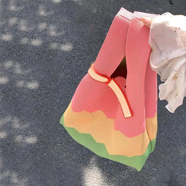 spring/summer niche design knit personalized texture three color bag portable fashion trend large capacity tote bag
spring/summer niche design knit personalized texture three color bag portable fashion trend large capacity tote bag