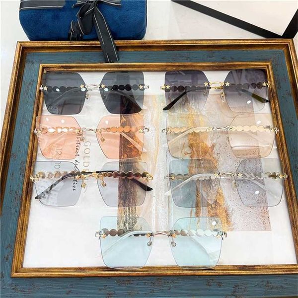 sunglasses 2023 new family's new fashion crystal diamond star rivet frameless square ni ni's same sunglasses gg0644, White;black
sunglasses 2023 new family's new fashion crystal diamond star rivet frameless square ni ni's same sunglasses gg0644, White;black