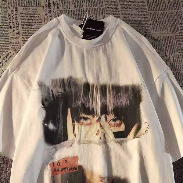 womens tshirt european and american trend street graphic t shirt men and women loose design short sleeve summer casual hip hop style couple, White
womens tshirt european and american trend street graphic t shirt men and women loose design short sleeve summer casual hip hop style couple, White