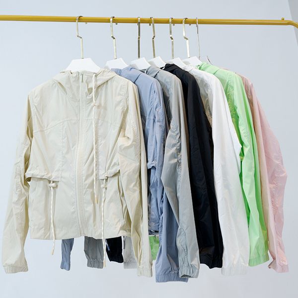 lu womens yoga drawstring outfit sunscreen hoodies long sleeve zipper hooded jacket casual shirts thin summer with pockets for summer ll077
lu womens yoga drawstring outfit sunscreen hoodies long sleeve zipper hooded jacket casual shirts thin summer with pockets for summer ll077