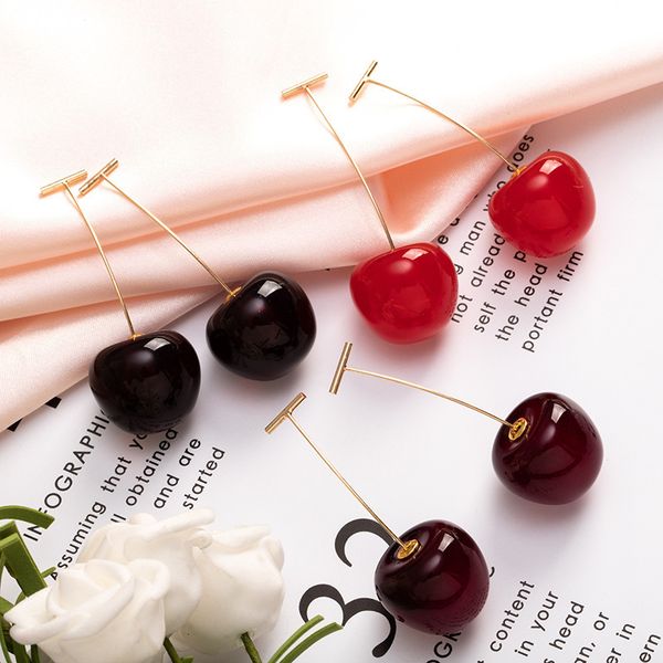 stud cute simulation red cherry earrings sweet resin for women girl student fruit 1pair earring gift 230710, Golden;silver
stud cute simulation red cherry earrings sweet resin for women girl student fruit 1pair earring gift 230710, Golden;silver