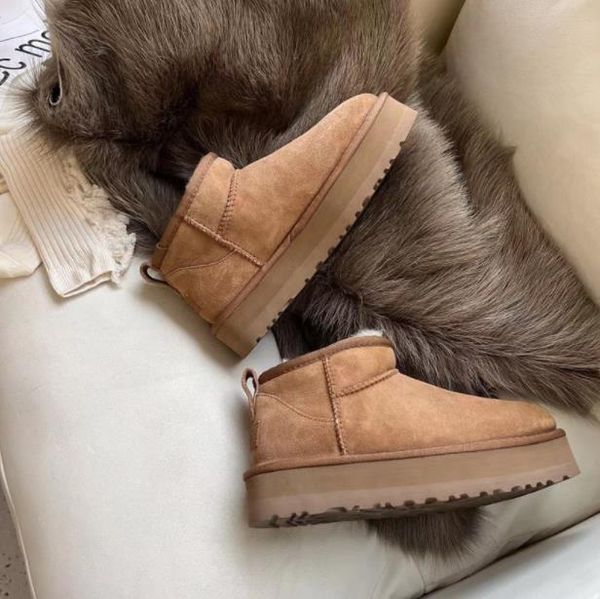 2023 women winter ultra mini boot designer australian platform boots for men real leather warm ankle fur booties luxurious shoe size eu44, Black
2023 women winter ultra mini boot designer australian platform boots for men real leather warm ankle fur booties luxurious shoe size eu44, Black