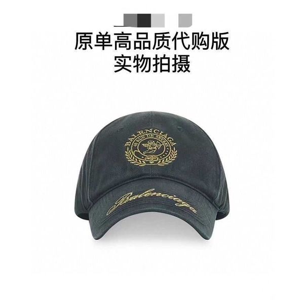 blncg new home b gold embroidered baseball cap ins high version worn duck tongue hat, Blue;gray
blncg new home b gold embroidered baseball cap ins high version worn duck tongue hat, Blue;gray