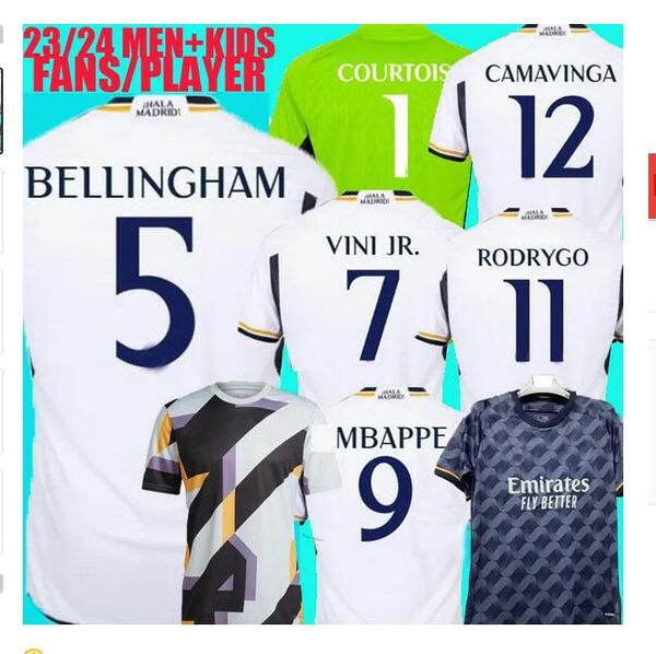 2023 bellingham vini jr soccer jerseys mbappe tchouameni 23 24 football shirt real madrids camavinga long sleeve camisetas men kids kit unif, Black;yellow
2023 bellingham vini jr soccer jerseys mbappe tchouameni 23 24 football shirt real madrids camavinga long sleeve camisetas men kids kit unif, Black;yellow