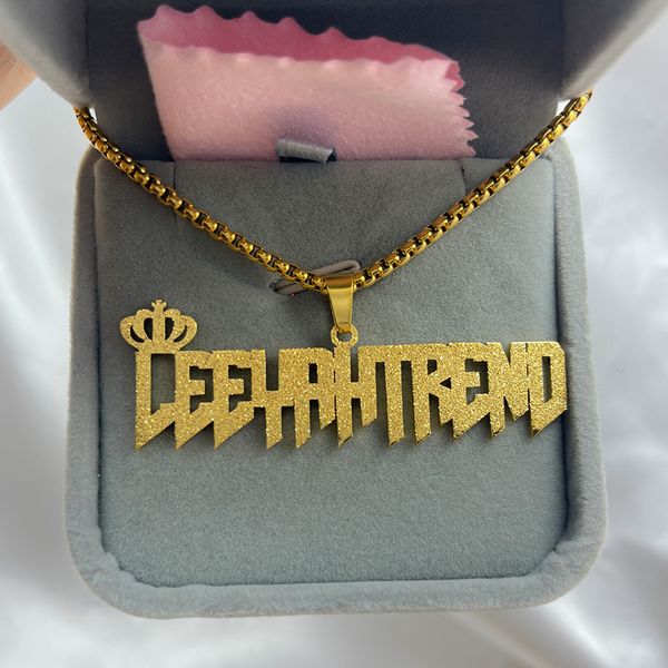 pendant necklaces custom frosted name necklace for women men detachable pearl stainless steel crowned nameplate jewelry 230707, Silver
pendant necklaces custom frosted name necklace for women men detachable pearl stainless steel crowned nameplate jewelry 230707, Silver