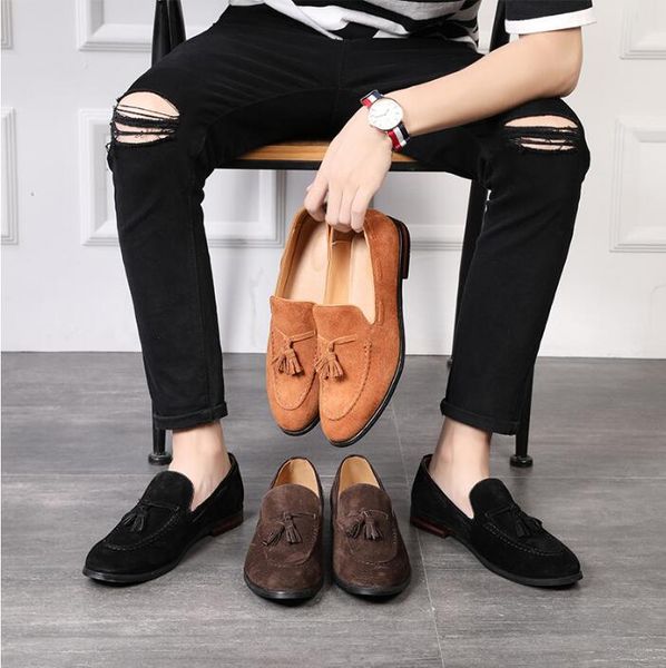spring summer casual shoes for men british style formal suit dress shoes mens loafers plus size 38-46, Black
spring summer casual shoes for men british style formal suit dress shoes mens loafers plus size 38-46, Black