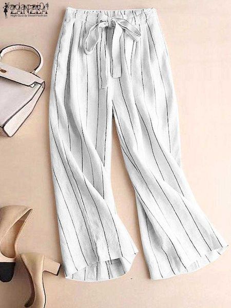 zanzea fashion stripe printed pant woman pure cotton laceup pants female casual wide leg trouser holiday street pantalon capris l230621, Black;white
zanzea fashion stripe printed pant woman pure cotton laceup pants female casual wide leg trouser holiday street pantalon capris l230621, Black;white