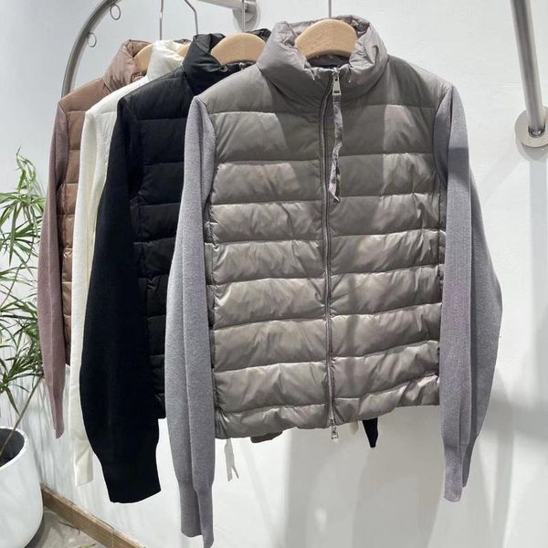 jackets 2023 winter women down jackets wool knitted sleeve sweater 90% duck fillers warm patchwork autumn coats casual classic outerwear, Black;brown
jackets 2023 winter women down jackets wool knitted sleeve sweater 90% duck fillers warm patchwork autumn coats casual classic outerwear, Black;brown