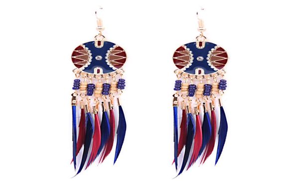 earrings for women colorful enamel beads boho earrings long feather tassel drop ethnic earings new brincos1691756, Golden
earrings for women colorful enamel beads boho earrings long feather tassel drop ethnic earings new brincos1691756, Golden