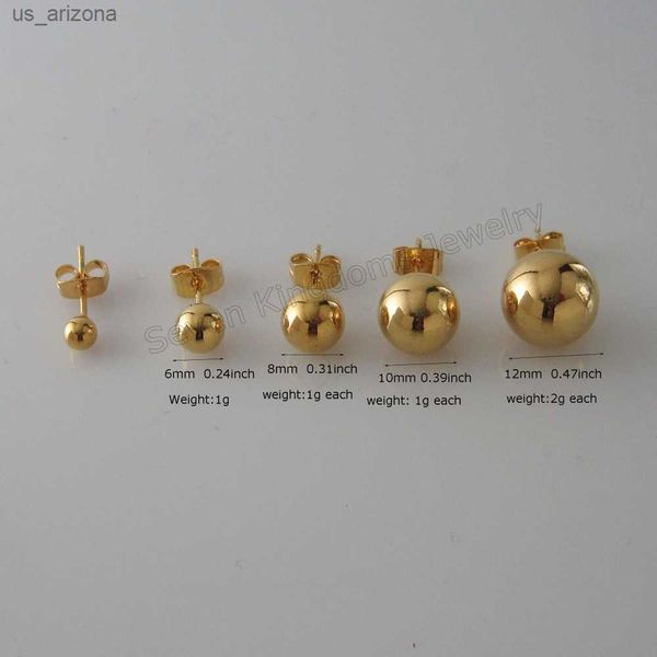 ball shaped 6 sizes available yellow gold plated stud plain surface earring 1pair l230620, Golden;silver
ball shaped 6 sizes available yellow gold plated stud plain surface earring 1pair l230620, Golden;silver