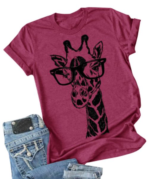 womens giraffe t shirt summer funny graphic short sleeve crewneck tees casual shirt, White
womens giraffe t shirt summer funny graphic short sleeve crewneck tees casual shirt, White