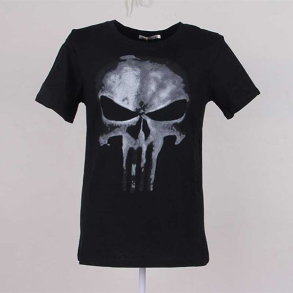 designermen's round neck short sleeved t-shirt american tv series punisher skull print men's 3d fashion personality fashion trend, White;black
designermen's round neck short sleeved t-shirt american tv series punisher skull print men's 3d fashion personality fashion trend, White;black